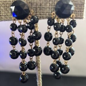 Vintage chandelier-style screw on  dangle earrings